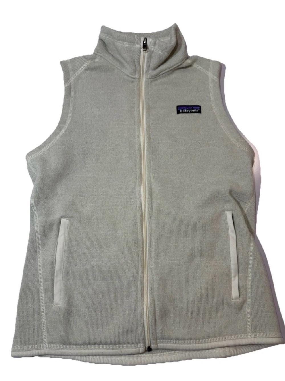 Patagonia Better Sweater Fleece Vest Women’s Sz S Ivory Cream Full Zip Outdoor